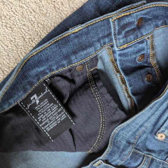 7 For All Mankind High Waist Josefina Straight Leg Stretch Jeans Women's 31 x 27 - Picture 6 of 13